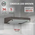 Вытяжка козырьковая MBS Crocus 150 Brown, управление кнопочное, коричневый