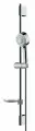 Душевой гарнитур Bossini KIRA: ручной душ 3 режима, душевая штанга, мыльница, шланг Cromolux 200 см, хром (DE6023N.030)