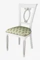 Стул деревянный Лола массив бука, белый, эмаль белая с патиной золото ALP00007441