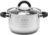 Кастрюля с крышкой Teco TC-C2900-06B, нержавеющая сталь, 18 см/2,9л