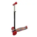 Детский городской самокат для прогулок STREET RR2-S, четырехколесный, красный с рисунком