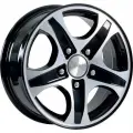 Литые диски Скад Калипсо 6,5x16 5x139,7 ET43 dia 98,5 алмаз Россия (цвет: черный+полировка)