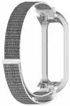 Нейлоновый браслет с металлической оправой для Samsung Galaxy Fit 2 SM-R220 (серый)