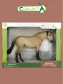 Фигурка животного Collecta Лошадь жеребец Лузитано cветло-буланый, Deluxe в подарочной упаковке 84240b