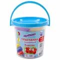 Пластилин 5 цветов Юнландия Подводный мир, 300г, 3 формочки, в ведре (105860), 4 уп.