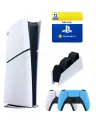 Приставка Sony Playstation 5 slim Digital 1 Tb+2-ой геймпад(голубой)+зарядное+Делюкс 12 месяцев