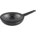 Сковорода ВОК (WOK) Rondell Kontur RDA-1489 круглая 28см, Xylan Plus, с крышкой, черный