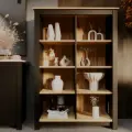 Стеллаж для книг в гостиную Moldon ТМ ДЭФО, 8 полок, дуб натюрель / черный графит