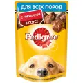 Pedigree Паучи для взрослых собак всех пород с говядиной в соусе 85г 10222556 0,085 кг 43494 (42 шт)