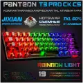 Механическая игровая клавиатура TKL (60%) С led-подсветкой RAINBOW LIGHT PANTEON T3 PRO CK CS черная