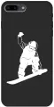 Силиконовый чехол на Apple iPhone 8 Plus / 7 Plus / Эпл Айфон 7 Плюс / 8 Плюс с рисунком Snowboarding W Soft Touch черный