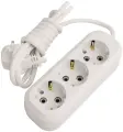 Удлинитель бытовой Makel / Макел MGP 134 евро, 5 метров 3 розетки, белый MGP134