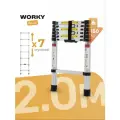 Лестница телескопическая WORKY 2,2 м, 6 ступеней