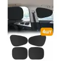 Комплект боковых шторок солнцезащитных SEAMETAL передние и задние боковые стекла складные черный 4шт