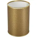Ведро для мусора 3л открытое Geralis M-PGG-B PUNTO золото, кант золото