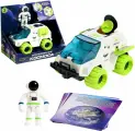 Детский игровой набор Исследование космоса: луноход инерционный и фигурка космонавта + обучающие карточки, с подвижными деталями