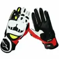 Мотоциклетные перчатки Alpinestars, кожаные перчатки, размер XL, бело-зеленые