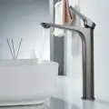 Смеситель для раковины Shevanik S4211T, латунь, цвет оружейная сталь, керамический картридж