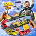 Автотрек с машинками Play Okay Скоростное ралли гоночный трек и тачки на пульте управления, трасса, детские игрушки для мальчиков, 394 см -jua