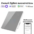 Умный Zigbee выключатель Roximo сенсорный, двухкнопочный, серый, SZSEN01-2S