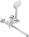 Смеситель для ванны Lavelly System хром двухвентильный с длинным изливом с лейкой (672194)