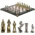 Шахматы подарочные Средневековые рыцари 36х36 см камень мрамор лемезит 120721