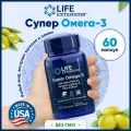 Супер Омега-3 ЭПК / ДГК, кунжутные лигнаны Life Extension 60 капсул, здоровье сердца и мозга, борьба с воспалениями