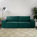 Диван Софт 2 Velutto 20 NOW 240x94x80 см, зеленый Велютто, еврокнижка Фиеста