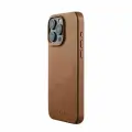 Чехол накладка кожаная Mujjo Full Leather Case MagSafe для iPhone 15 Pro Max Tan