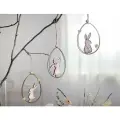 Набор подвесных пасхальных украшений весенние зайки, дерево, металл, 12 см, 3 шт, Boltze 2045299-набор
