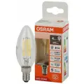 Лампа Светодиодная Свеча 4Вт 220-240В E14 470Лм 4000К Угол 300 град. d 35mm h 100mm Филаментная Стекло Свет Дневной белый Osram, уп. 4шт