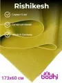Коврик для йоги фитнеса Rishikesh Ришикеш, желтый, 173 х 60 х 0,45 см, прочный и нескользящий из Германии, Bodhi Бодхи
