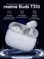Беспроводные наушники TWS Realme Buds T310, 40 часов, технология ENC, , white