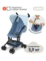 Коляска детская прогулочная суперкомпактная и лёгкая Junion Tinbi для путешествий цвет синий