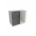 Шкаф кухонный модуль напольный угловой, SURA kitchen space, Хелмер, под мойку с 1-ой дверцой 40см, серый, 88,8х81,6х47,4 см
