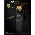 Ремень для гитары Strap Creative bagandmusic черный, с принтом, универсальный