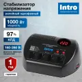 Стабилизатор напряжения 220в Intro К-1000-Ц однофазный релейный компактный для газового котла 1000ВА, 160-260В