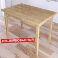 Стол кухонный Классика из массива сосны, 80х50х76 см, столешница 40 мм, без шлифовки и покраски