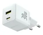 Сетевое зарядное устройство Baseus Palm C+U 30W EU Moon White (P1011160A213-00)
