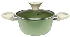 Кастрюля алюминиевая Winner / Виннер WR-1853 Olivia с антипригарным покрытием, с крышкой 3.9л / посуда для всех видов плит