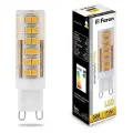 Лампа светодиодная LED 7вт 230в G9 теплый капсульная | код 25766 | FERON (6шт. в упак.)