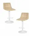 Набор 2 шт Стул барный DOBRIN TAILOR WHITE, бежевый велюр (MJ9-10)