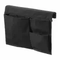 Карман для кровати икеа STICKAT, прямоугольный, 3 отделения, чёрный, полиэстер