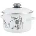 Кастрюля Appetite Flora-2, 2 л, диаметр 18 см белый 1 2 л 18 см