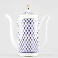 Кофейник 690 мл Императорский фарфоровый завод Юлия Кобальтовая сетка