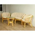 Комплект плетёной мебели с мягкими подушками 4 предмета