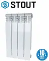 Радиатор секционный алюминиевый STOUT VEGA 500 - 4 секц.