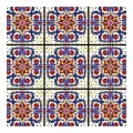Витражная самоклеящаяся пленка для окон / стёкол. Синие цветы. 70х140 см.