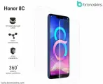 Защитная бронированная пленка на экран и заднюю панель Honor 8С (Матовая)