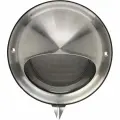 Выход стенной уличный из нержавеющей стали решетка с козырьком, круглый, диаметр фланца 160 мм, с антимоскитной защитной стальной сеткой, ecto-160 ARIUS 135266